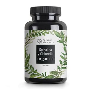 Espirulina y Chlorella orgánica | 500 comprimidos | Producto biológico certificado