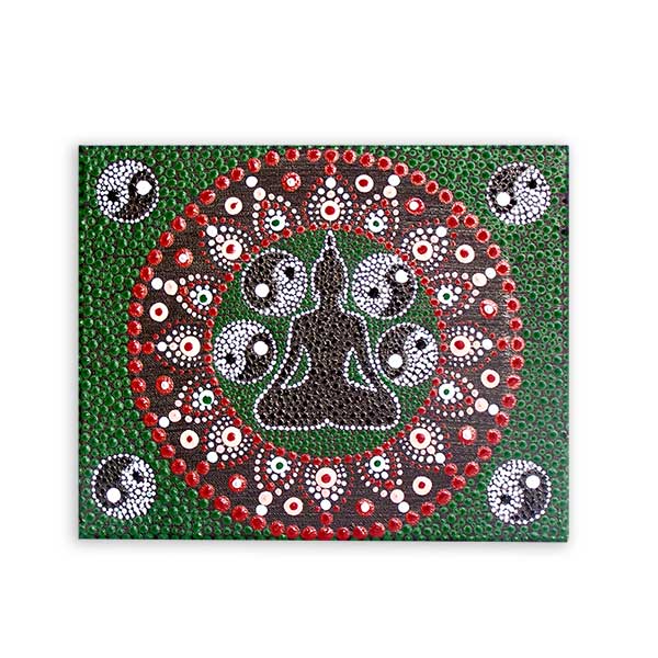 Puntillismo Cuadro Yin Yang Buda